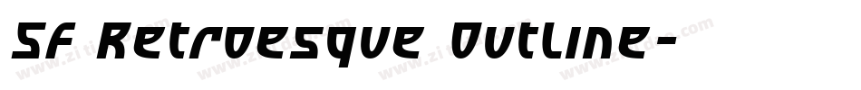SF Retroesque Outline字体转换